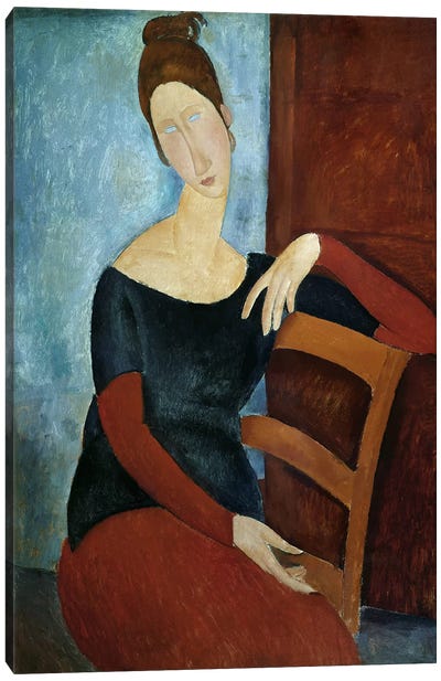 The Artist's Wife  Canvas Art Print - Amedeo Modigliani