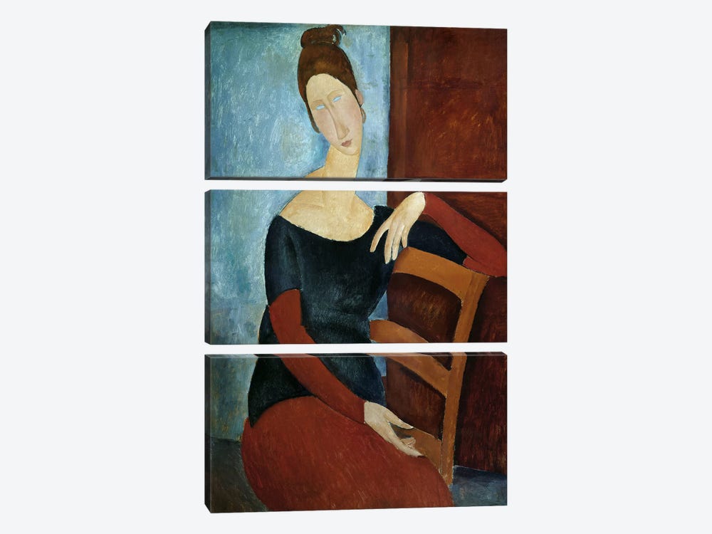 The Artist's Wife  by Amedeo Modigliani 3-piece Canvas Art Print