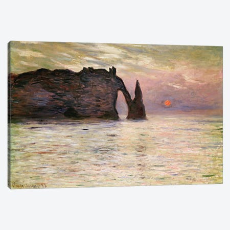 Falaise d'Etretat, 1883  Canvas Print #BMN2704} by Claude Monet Canvas Artwork