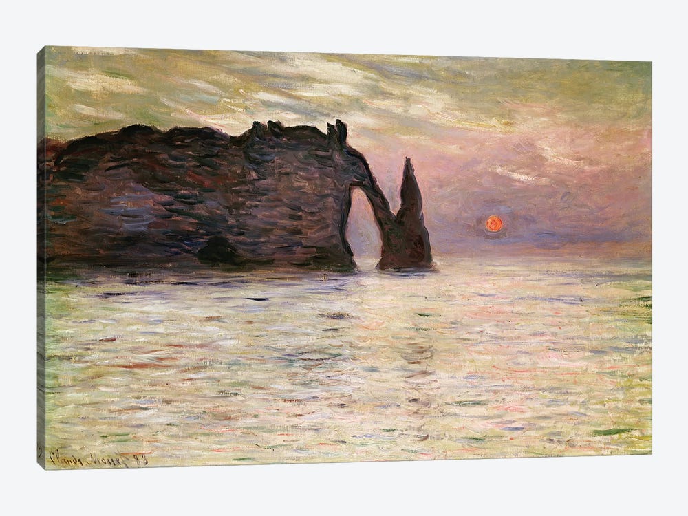 Falaise d'Etretat, 1883  by Claude Monet 1-piece Canvas Artwork