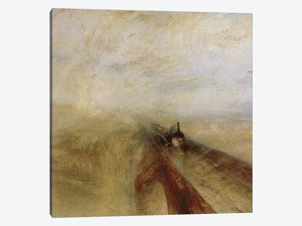 Rain Steam and Speed, The Great Western Railway, painted before 1844   by J.M.W. Turner 1-piece Canvas Artwork