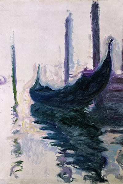 Claude Monet: Gondolas in Venice, 1908  by Claude Monet