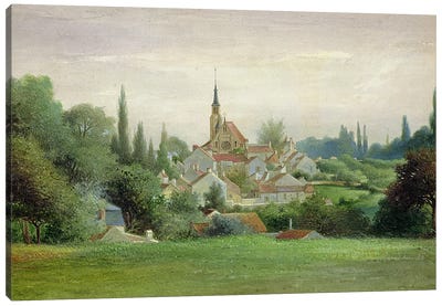 Verriere-le-Buisson, c.1880  Canvas Art Print - Village & Town Art