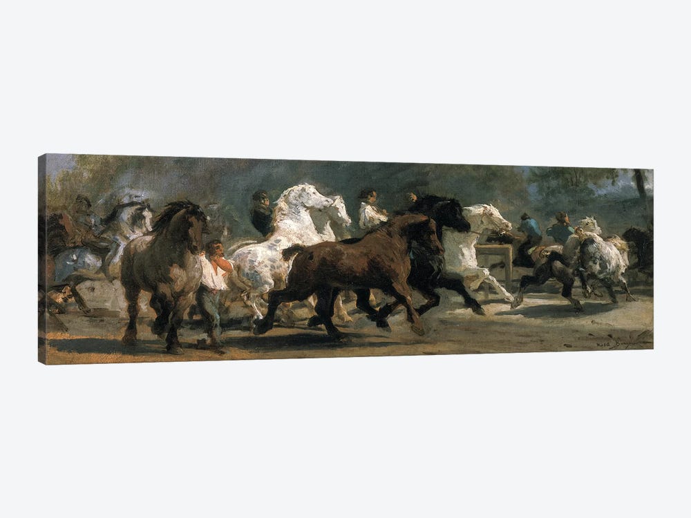 Study For The Horsemarket, 1852-54 1-piece Canvas Art Print