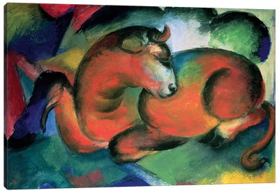 The Red Bull, 1912  Canvas Art Print - Franz Marc