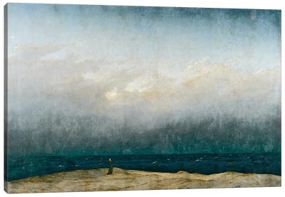 Monk by sea, 1809  Canvas Art Print - Classic Fine Art