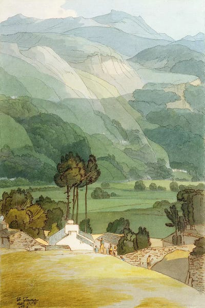 Valleys: Ambleside, 1786  by Francis Towne