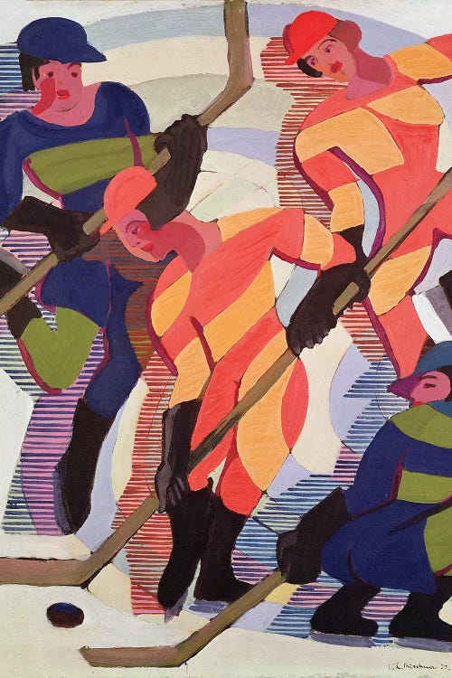 Hockey Players, 1934  by Ernst Ludwig Kirchner wall art