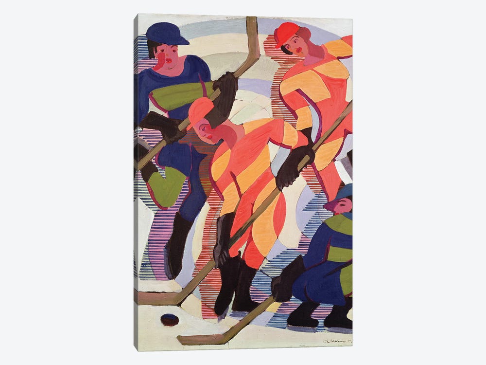 Hockey Players, 1934  by Ernst Ludwig Kirchner 1-piece Canvas Art Print