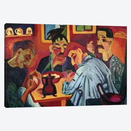 Peasants at Midday, 1920  Canvas Print #BMN2751} by Ernst Ludwig Kirchner Canvas Art