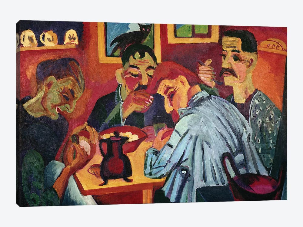 Peasants at Midday, 1920  by Ernst Ludwig Kirchner 1-piece Canvas Artwork