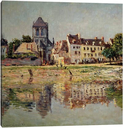 By the River at Vernon, 1883  Canvas Art Print - Claude Monet