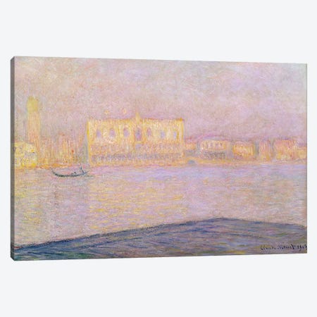 The Ducal Palace from San Giorgio, 1908  Canvas Print #BMN2758} by Claude Monet Canvas Art