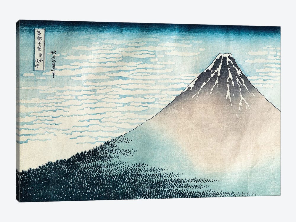 Fine Wind, Clear Morning (Red Fuji) c.1830-32 (Musee Guimet) by Katsushika Hokusai 1-piece Canvas Print