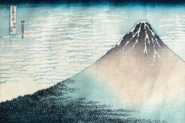 Mt.Fuji: Fine Wind, Clear Morning (Red Fuji) c.1830-32 (Musee Guimet) by Katsushika Hokusai