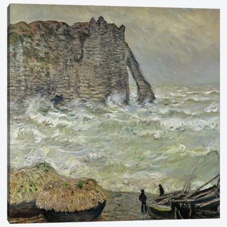 Rough Sea at Etretat, 1883  Canvas Print #BMN2780} by Claude Monet Canvas Art Print