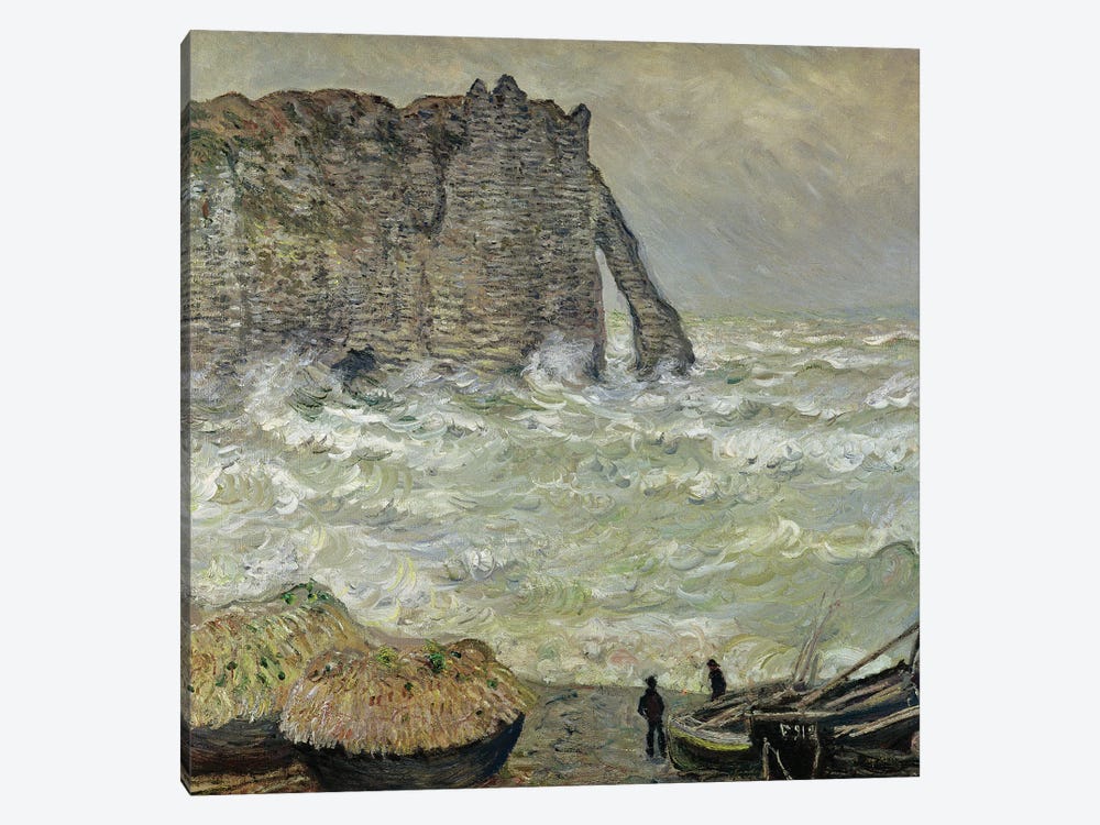 Rough Sea at Etretat, 1883  1-piece Canvas Wall Art