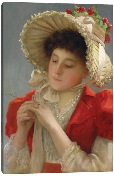 The Engagement Ring, 1898  Canvas Art Print