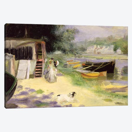 View Of Bougival, 1873 Canvas Print #BMN2793} by Pierre Auguste Renoir Canvas Artwork