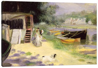 View Of Bougival, 1873 Canvas Art Print - Pierre Auguste Renoir