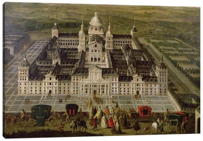 View of El Escorial  Canvas Art Print