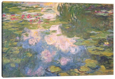 Nympheas, c.1919-22  Canvas Art Print - Water Lilies Collection