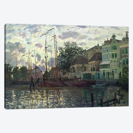 The Dam at Zaandam, Evening, 1871  Canvas Print #BMN2799} by Claude Monet Canvas Wall Art