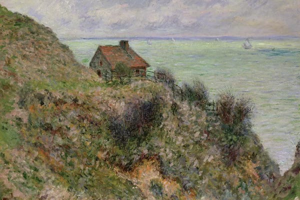 Claude Monet: The Customs Officers' Hut at Pourville, 1882  by Claude Monet