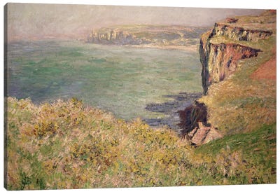 Cliff at Varengeville, 1882  Canvas Art Print - Cliff Art