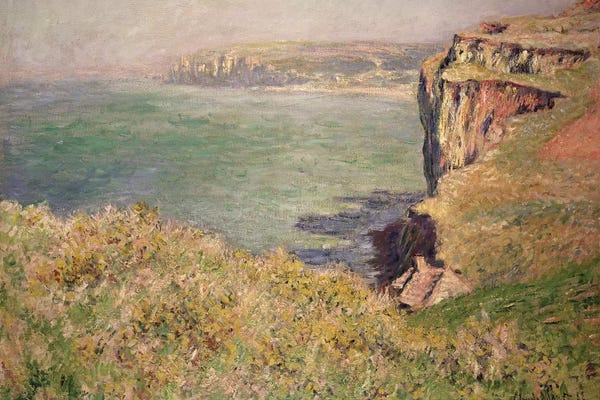 Cliffs: Cliff at Varengeville, 1882  by Claude Monet