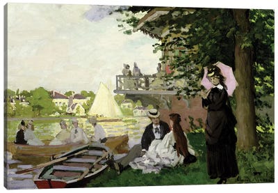 Garden House on the Zaan, Zaandam, 1871  Canvas Art Print - Claude Monet