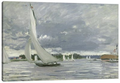 Regatta at Argenteuil, 1872  Canvas Art Print - Claude Monet