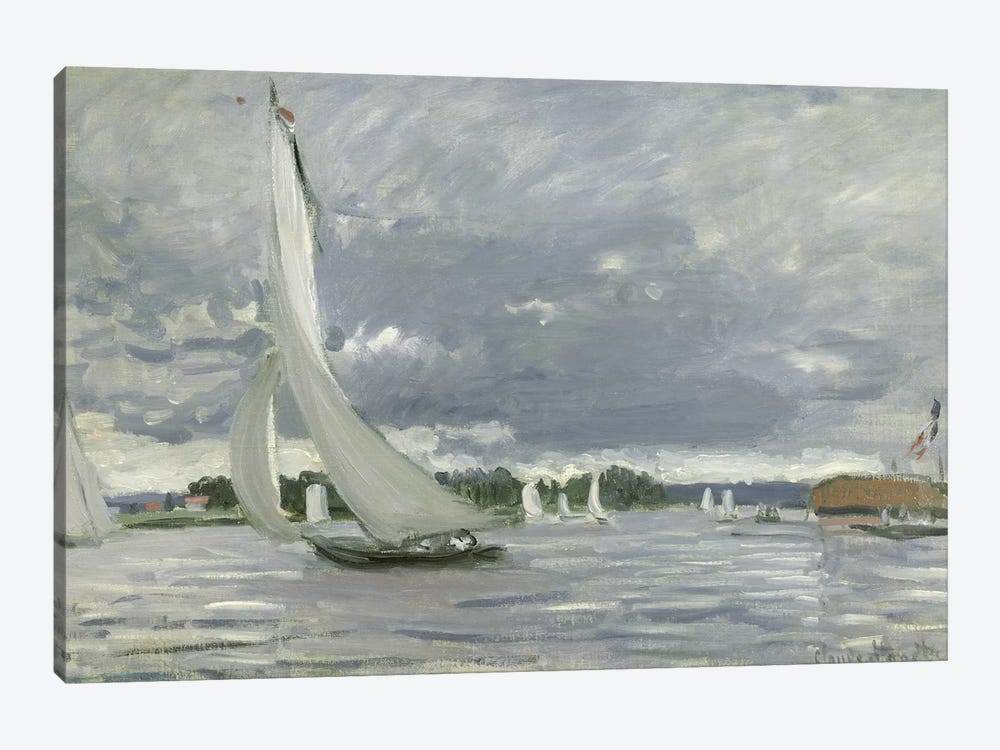 Regatta at Argenteuil, 1872  by Claude Monet 1-piece Canvas Artwork