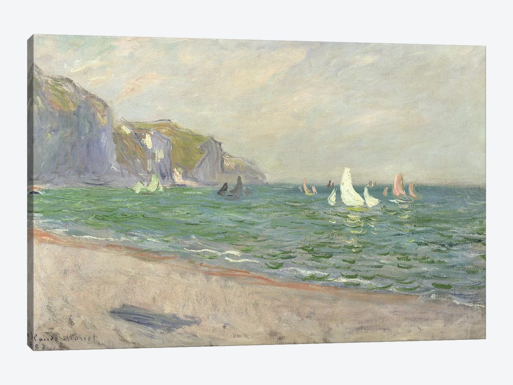 Boats below the Cliffs at Pourville, 1882  by Claude Monet 1-piece Art Print