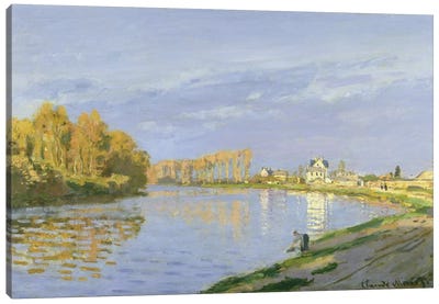 The Seine at Bougival, 1872  Canvas Art Print - Claude Monet