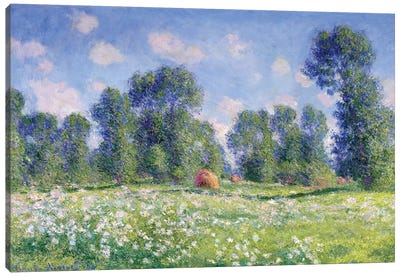 Effect of Spring, Giverny, 1890  Canvas Art Print - Claude Monet