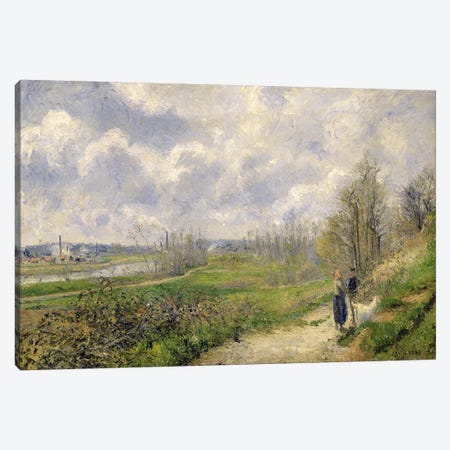 La Sente du Chou, near Pontoise, 1878  Canvas Print #BMN2816} by Camille Pissarro Canvas Wall Art
