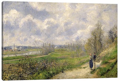 La Sente du Chou, near Pontoise, 1878  Canvas Art Print - Camille Pissarro