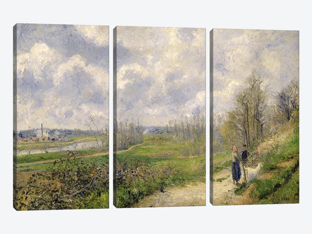 La Sente du Chou, near Pontoise, 1878  by Camille Pissarro 3-piece Canvas Art Print