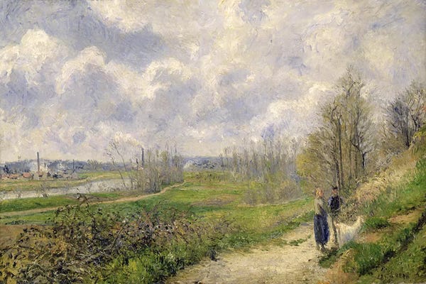 Camille Pissarro: La Sente du Chou, near Pontoise, 1878  by Camille Pissarro