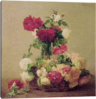 Roses, 1891  Canvas Art Print