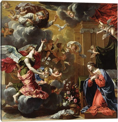 The Annunciation, 1651-52  Canvas Art Print