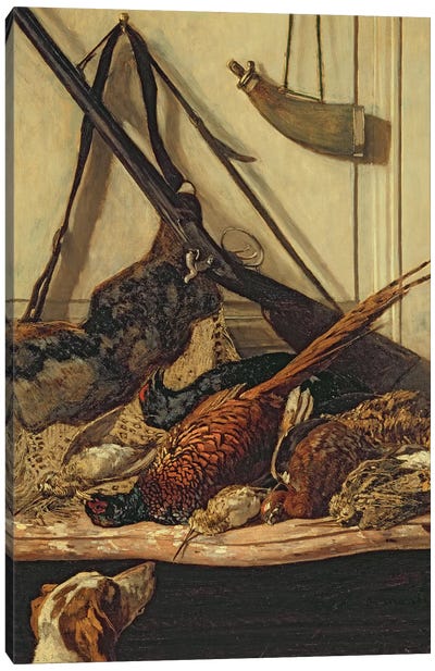 Hunting Trophies, 1862  Canvas Art Print - Weapons & Artillery Art