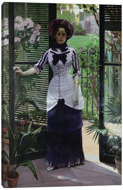 In the Greenhouse, 1881  Canvas Art Print
