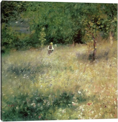 Spring at Chatou, c.1872-5 Canvas Art Print - Pierre Auguste Renoir