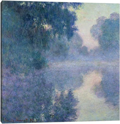 Branch of the Seine near Giverny, 1897  Canvas Art Print - Pantone 2022 Very Peri