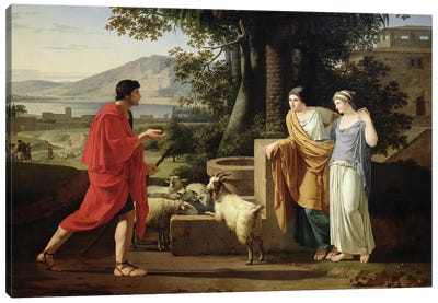 Jacob with the Daughters of Laban, 1787  Canvas Art Print
