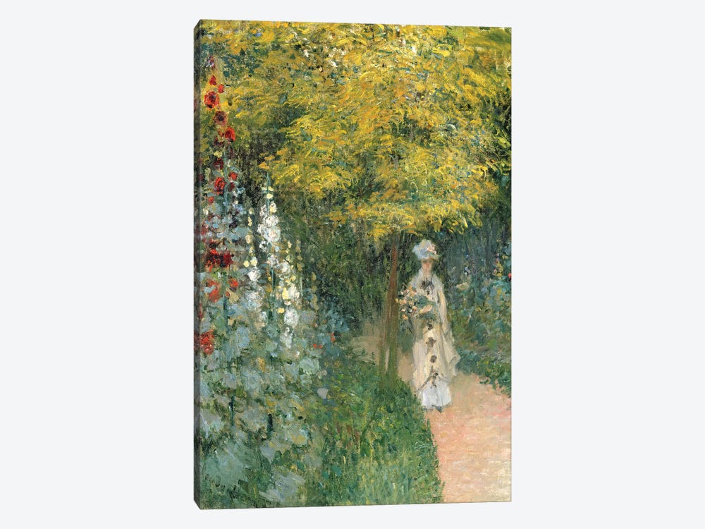 Rose Garden, 1876  by Claude Monet 1-piece Canvas Art Print