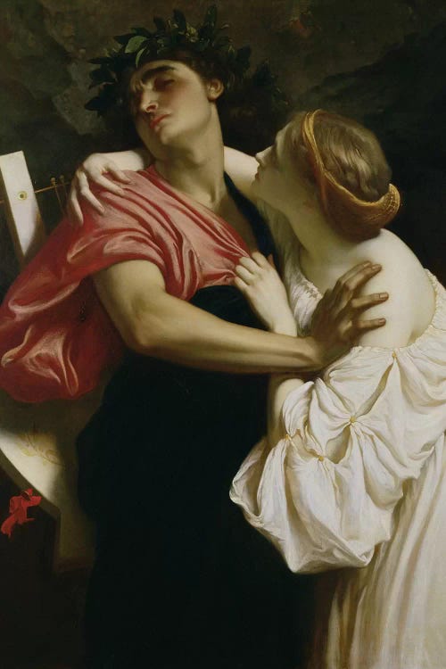 Orpheus and Euridyce  by Frederic Leighton wall art