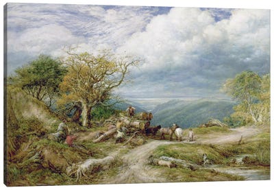 The Timber Waggon, 1872  Canvas Art Print